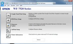 Epson WF-7520 Embedded Web Page